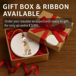 Golden Retriever Dog Christmas Ornament - Personalised Festive Bauble With Santa Hat & Name - thumbnail 3