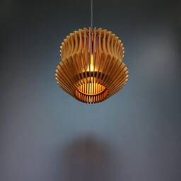 Wood Lamp Shade, Wood Lamp, Chandelier Lighting, Hanging Ceiling Light, Wooden Modern Fixture - thumbnail 3