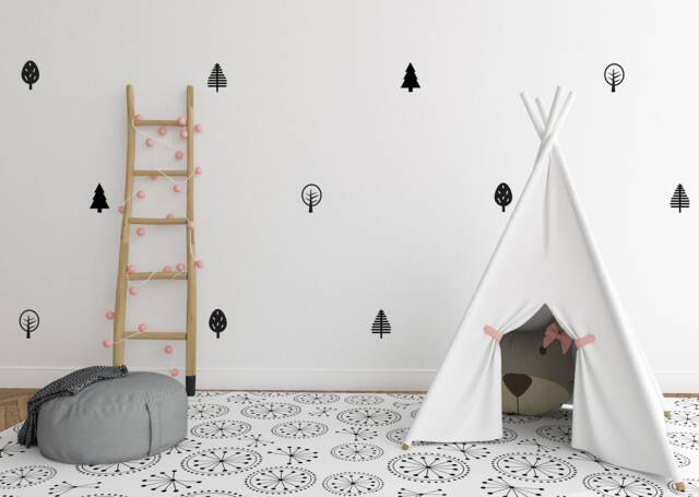 Scandinavian Style Tree Shaped Wall Stickers With Choice Of Colors For Walls Children's Rooms & Babies Bedroom - image 1