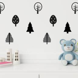 Scandinavian Style Tree Shaped Wall Stickers With Choice Of Colors For Walls Children's Rooms & Babies Bedroom - thumbnail 2