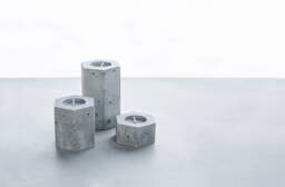 Concrete Tea Light Holder Set Modern Table Decor Handmade - thumbnail 1