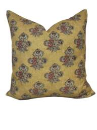 G.p & J Baker Poppy Paisley Ochre Double Sided Cushion Cover Pillow - thumbnail 1