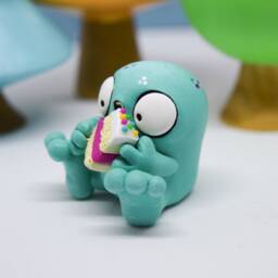 Hand Sculpted Monster Figurine, Desk Buddy, Shelf Art, Birthday Gift - thumbnail 2