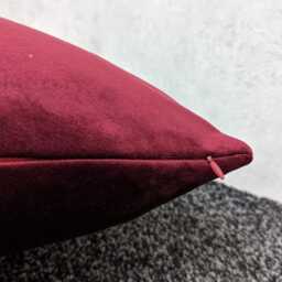 Burgundy Wine Soft Velvet Cushion Cover Modern Sofa Bed Pillow Cover Decorative Square - thumbnail 4