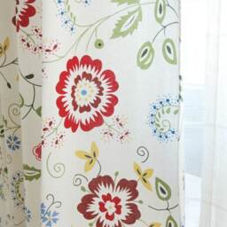 Cafe Curtain Window Valance/Window Treatment Topper/Kitchen/Bathroom/Kids Nursery, Children, Living Room PanelDaisy Flower, Free Gift - thumbnail 3