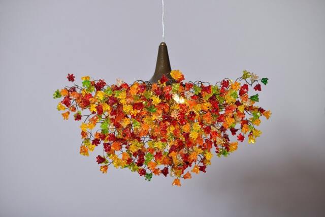 Resin Flower Ceiling Lamp Warm Color Decorative Lighting - image 1