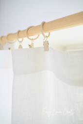 Semi Sheer Linen Curtain Panel - Stonewashed Drape For Clips & Rings Window Treatment Bedroom Custom 1 - thumbnail 1