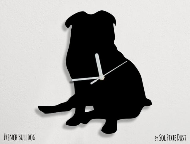 French Bulldog Dog 1 - Wall Clock Silhouette - image 1