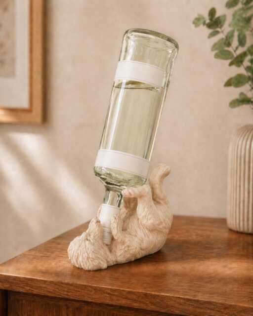 Dog Wine Bottle Holder - Alcohol Stand Bar Decor Novelty Rack Gift For Lovers - image 1