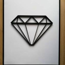 Geometric Diamond Sculpture 3D - Hanging Wall Art Figure Decor Scandinavian Style Hygge Home Boho - thumbnail 3