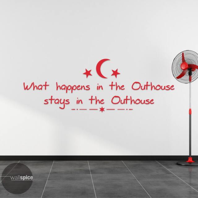 What Happens in The Outhouse Stays Vinyl Wall Decal Sticker - image 1