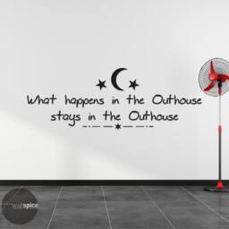 What Happens in The Outhouse Stays Vinyl Wall Decal Sticker - thumbnail 3