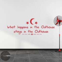 What Happens in The Outhouse Stays Vinyl Wall Decal Sticker - thumbnail 1