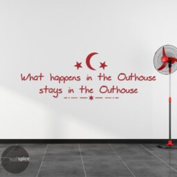 What Happens in The Outhouse Stays Vinyl Wall Decal Sticker - thumbnail 2