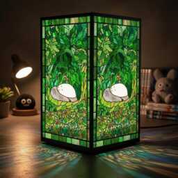 T0Tor0 Resin Lantern Lamp, Ghbl Forest Night Light, Bookish Decor, Anime Home Decor Gift, Cozy Lamp - thumbnail 2