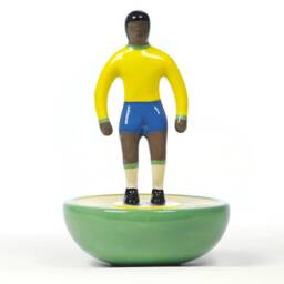 Handmade Brazil Football Player Ceramic Statue Retro Soccer Decor - thumbnail 2