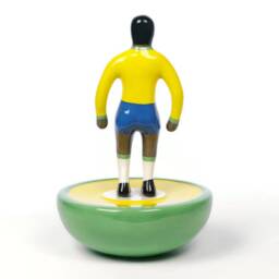 Handmade Brazil Football Player Ceramic Statue Retro Soccer Decor - thumbnail 3