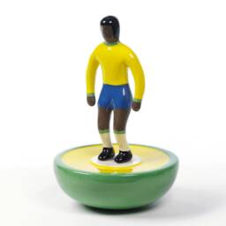 Handmade Brazil Football Player Ceramic Statue Retro Soccer Decor - thumbnail 4