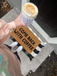 Come Back With Coffee Doormat, Spring Funny Doormat Funny Doormat, Cute Home Decor, Doormats, Welcome Mat - thumbnail 1