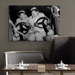 Laurel & Hardy Print - The Flying Deuces, Vintage Movie Art - thumbnail 2