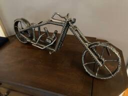 Wroughty Rider Cycle Welded Metal Art Motorcycle Sculpture