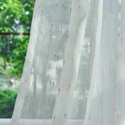 Custom Curtains Sheer Farmhouse For Bedroom Living Room Polka Dot Fabric - thumbnail 1