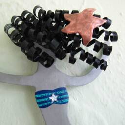 Upcycled Metal Mermaid Wall Art Coastal Beach House Decor - 6x9 - thumbnail 2