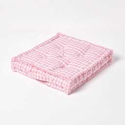 Cotton Gingham Check Floor Cushion, Booster Seat Cushion Pads - Indoor/Outdoor - thumbnail 2