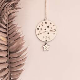 Pisces Zodiac Sign Gift - Personalised Decoration -Christmas Birthday Horoscope Ornament