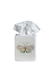 Tissue Box Cover Hand Embroidered Fishers Butterfly - thumbnail 1