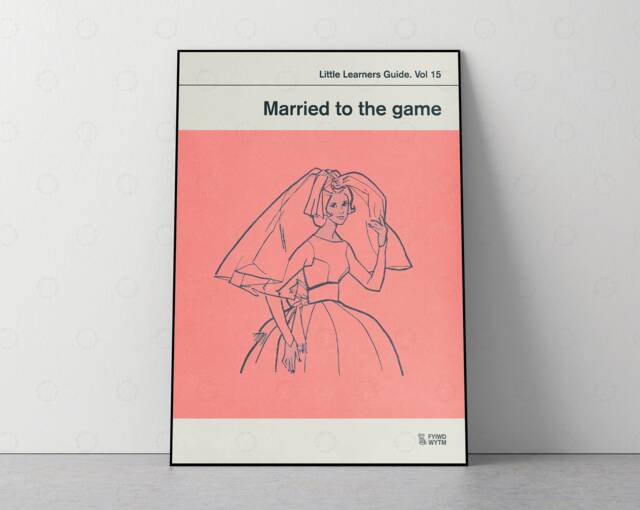 Married To The Game Poster Mid Century Modern Book Cover Art Print - image 1