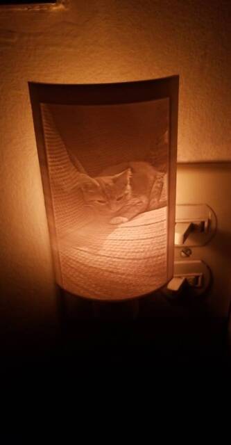 Personalized Night Light - Lithophane Personalized Valentine Kids Light- Baby Custom Photo - image 1