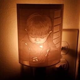 Personalized Night Light - Lithophane Personalized Valentine Kids Light- Baby Custom Photo - thumbnail 2