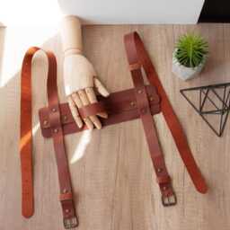 Leather Blanket Strap Shoulder, Carrier, Blanket Carry Strap, Yoga Mat Strap Holder - thumbnail 2