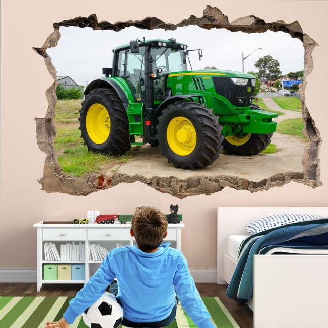 Modern Tractor Wall Sticker Mural Decal Poster Print Art Home Farm Decor Agricultural Vehicle Machinery Ek16 - image 1