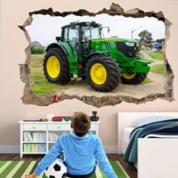 Modern Tractor Wall Sticker Mural Decal Poster Print Art Home Farm Decor Agricultural Vehicle Machinery Ek16 - thumbnail 1