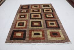 "Contemporary Handmade Rug, Gabba Modern Wool Soft Living Room Bedroom Rug. Size 160 cm X 204/5'3"" 6'8" - thumbnail 1