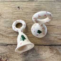 Ceramic Candle Snuffer - White Bell Extinguisher Speckled Accessory - thumbnail 4