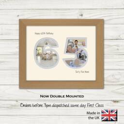 65Th Photo Frame Birthday Number Special Gift Word 9x7-1186F By Photos in A Word - thumbnail 1