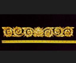 Large Gilt Or White French Style Decorative Ornate Onlay Applique Wall Furniture Moulding Pediment Plastic Decoration - thumbnail 1