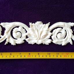 Large Gilt Or White French Style Decorative Ornate Onlay Applique Wall Furniture Moulding Pediment Plastic Decoration - thumbnail 3