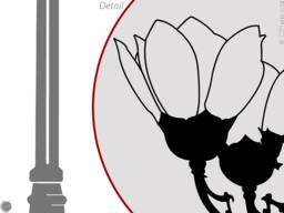 Shanghai Lotus Street Lamp Wall Decal Asian Decor With Birds - thumbnail 1
