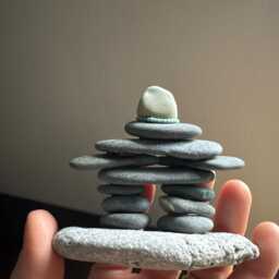 Stone Man Inuksuk Beach Stone Sculpture Cairn Stack, Art With Pebbles, Natural Structure, Legend, Good Fortune, Gift For Hiker - thumbnail 3