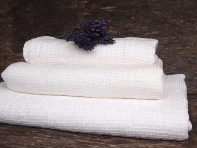 Linen Bath Towels Set Of 3, Eco Towel, White Gift - image 1