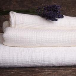 Linen Bath Towels Set Of 3, Eco Towel, White Gift - thumbnail 3