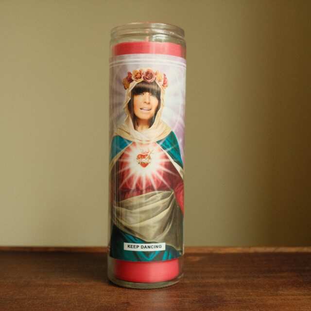 Saint Claudia Winkleman Prayer Candle Scented Vegan Soy Wax, 120Hr Burn - image 1