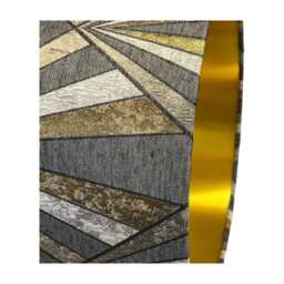 Vogue Polished Brass Lampshade With Brushed Gold Lining, Handmade Lampshades, Table Lamp Shade - thumbnail 3