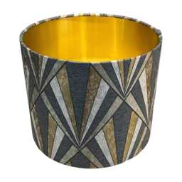 Vogue Polished Brass Lampshade With Brushed Gold Lining, Handmade Lampshades, Table Lamp Shade - thumbnail 2