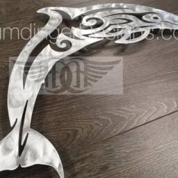 Dolphin Metal Wall Art Decor - thumbnail 3