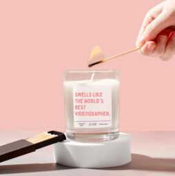 Videographer Gift. Worlds Best Videographer Candle Best Video Editor. Wedding Videography - thumbnail 1